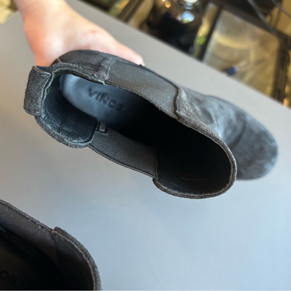 Vince. Heeled Suede Chelsea Boot- 6 - Picture 10 of 10
